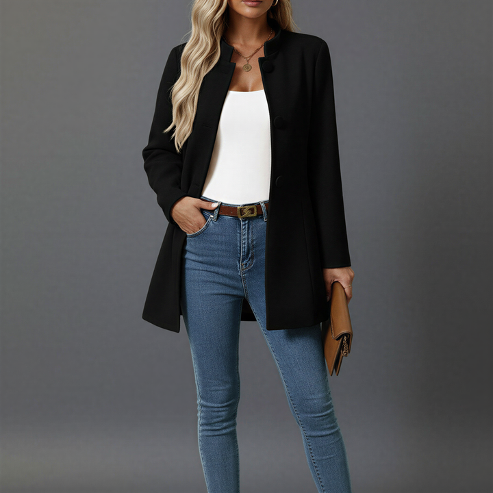 Women's A-Line Button Down Coat