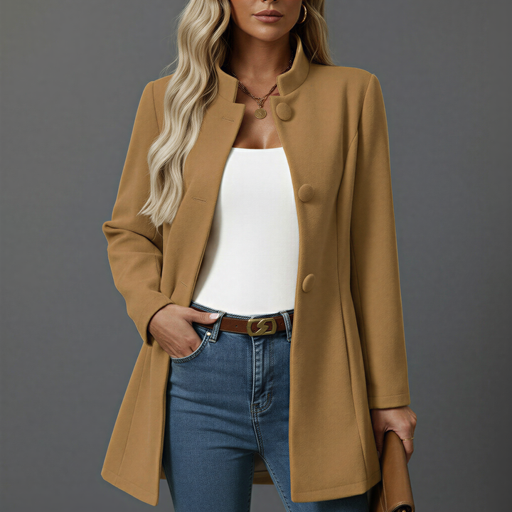 Women's A-Line Button Down Coat