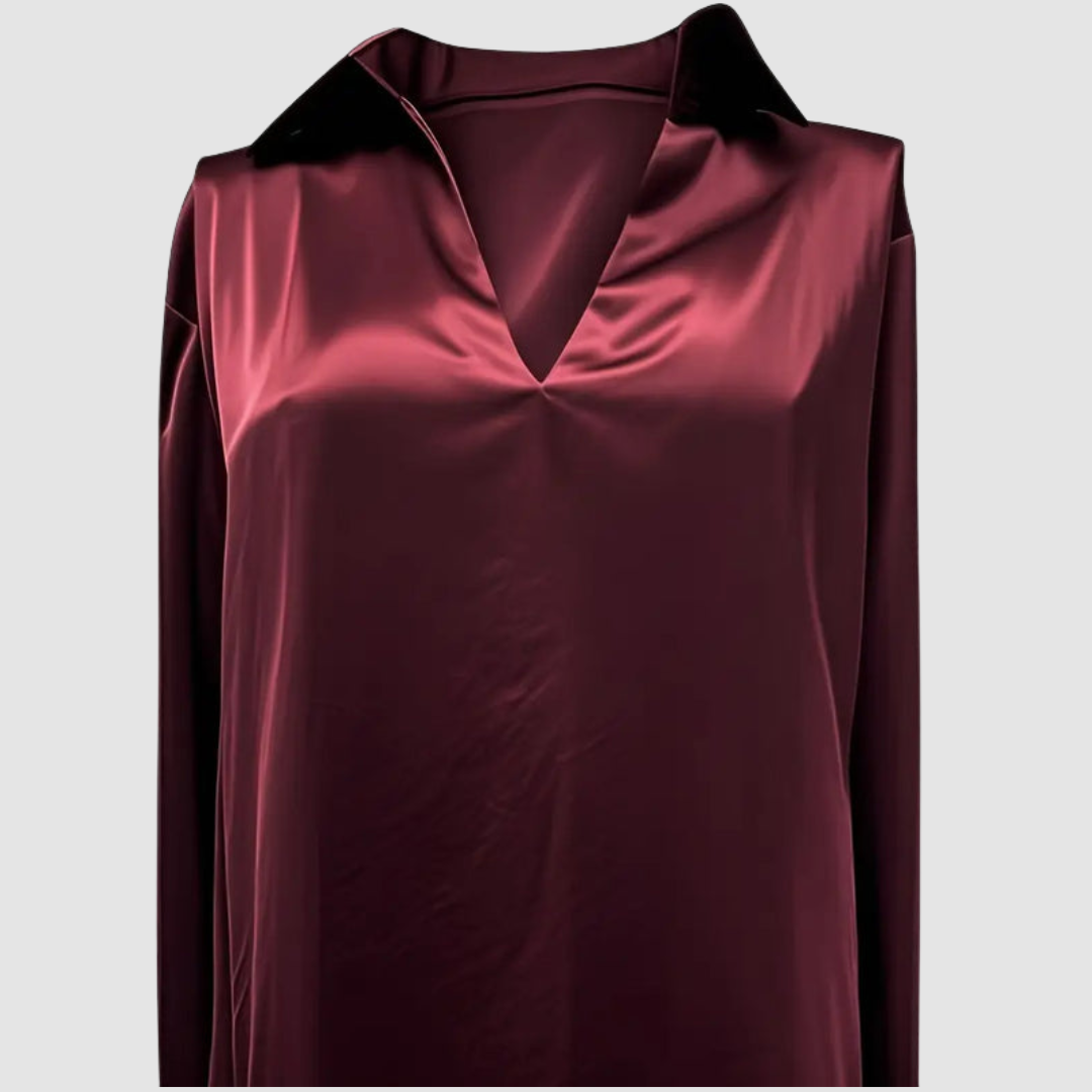 Astrid | Women's Elegant Satin Blouse-The Yellow Prime