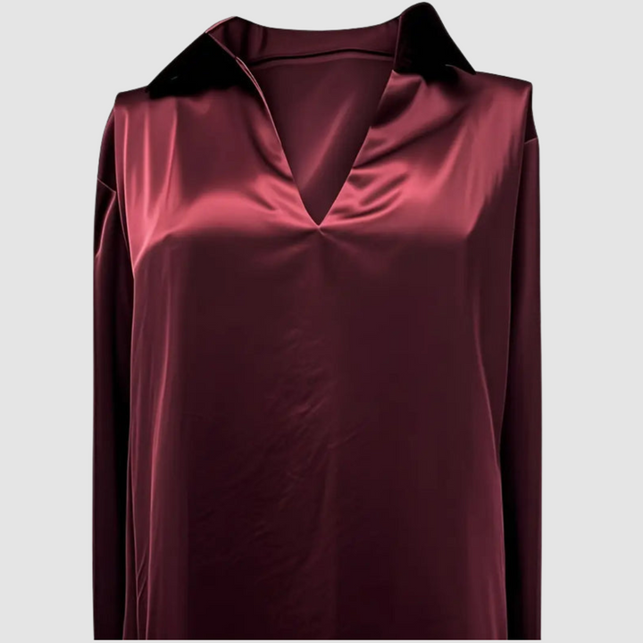 Astrid | Women's Elegant Satin Blouse-The Yellow Prime