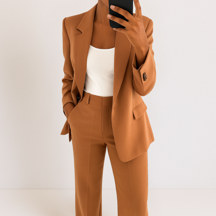 Melynda | Women's Stylish Two-Part Suit Set-The Yellow Prime