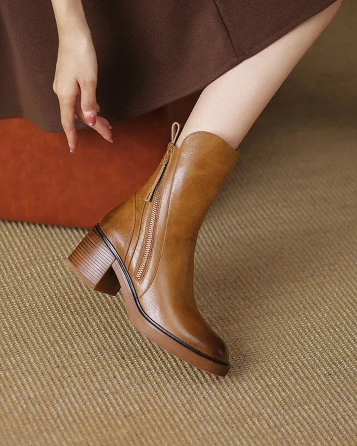 Myriam | Women's Premium Leather Ankle Boots-The Yellow Prime