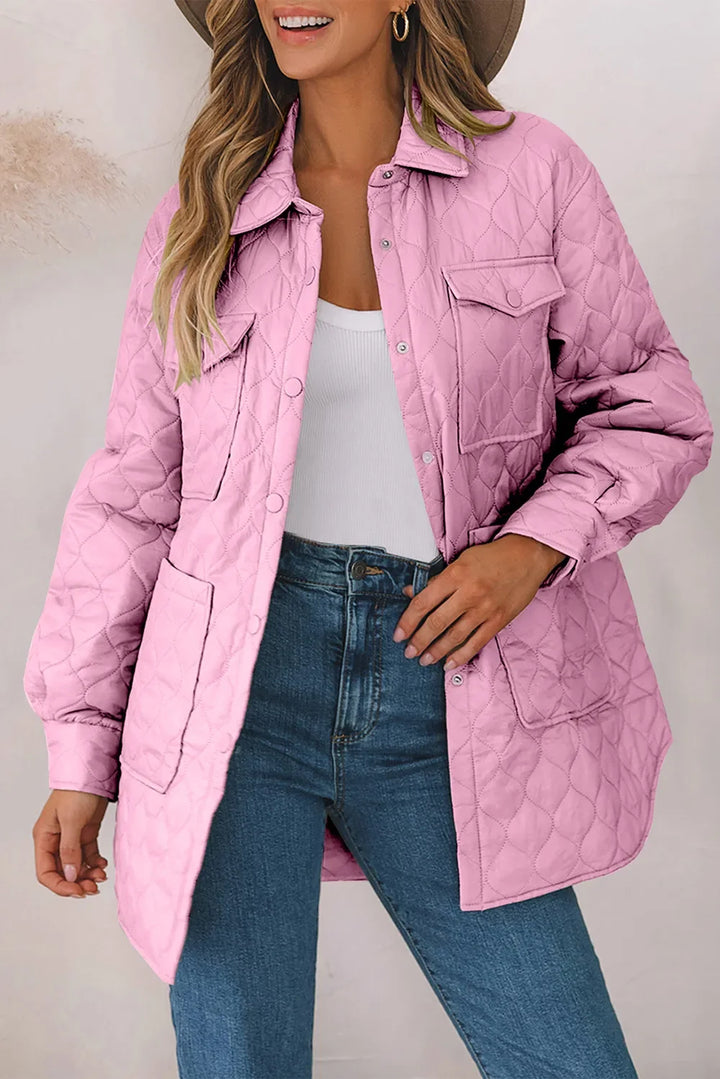 Women's Winter Coat, Snap Front, Collared, Sizes S-2XL