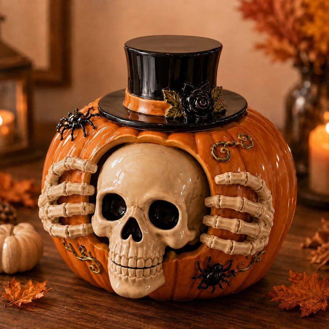 Halloween-skalgresskar til godterier for knask eller knep