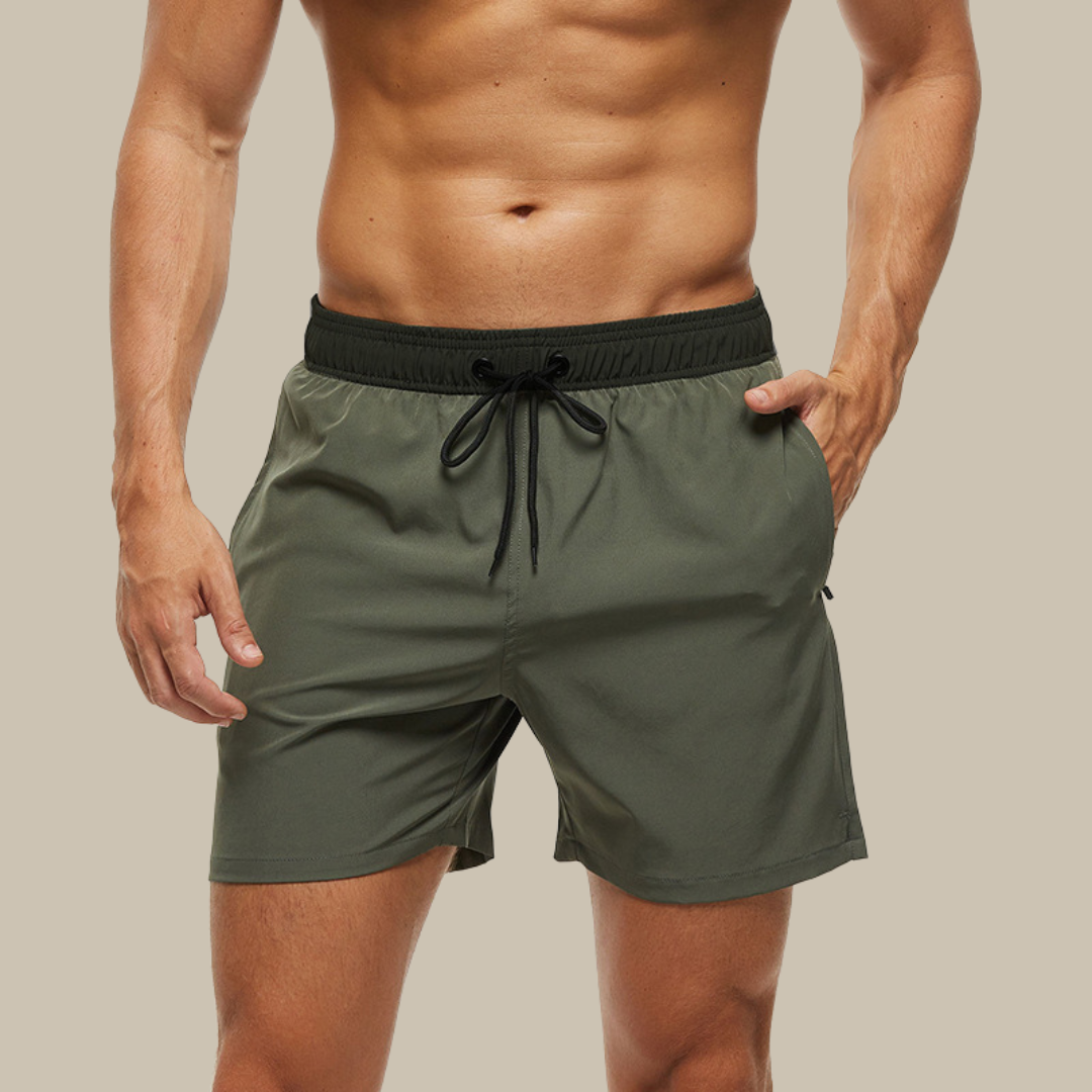 Men's Fast-Drying Swim Trunks with Adjustable Closure for Beach Fun-The Yellow Prime