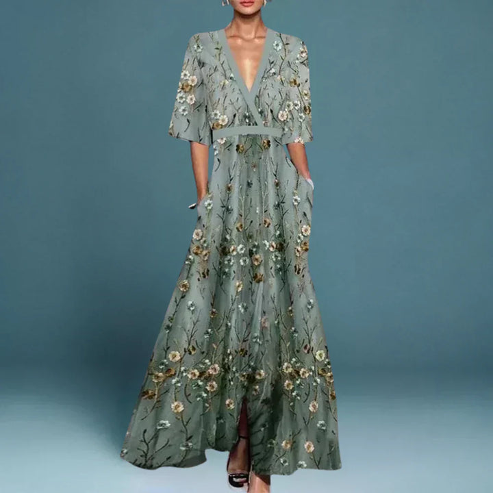 Madilyn | Women's Floral Maxi Dress-The Yellow Prime