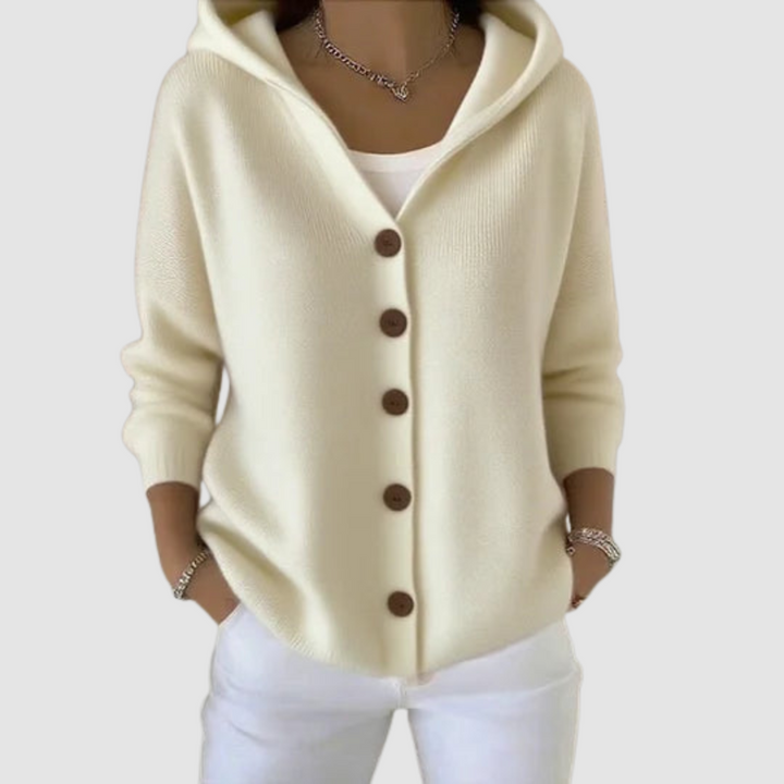 Emelie | Women's Premium Hooded Cardigan-The Yellow Prime
