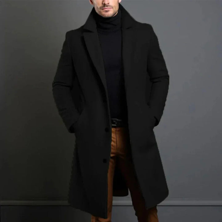 Men's Wool Blend Overcoat – Stylish Outerwear for Cool Weather