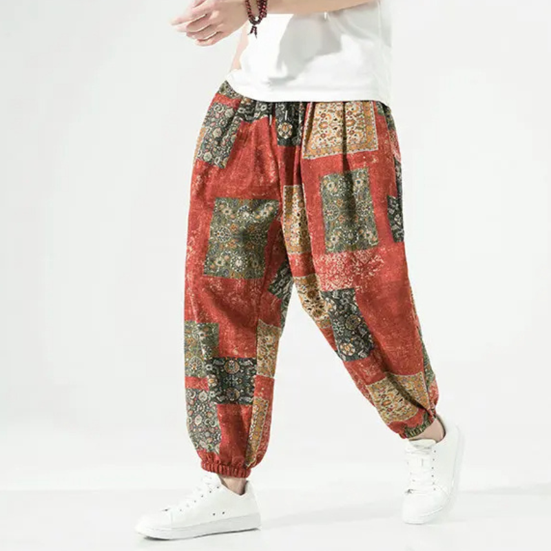 Men's Cotton Patch Joggers - Comfortable and Stylish-The Yellow Prime