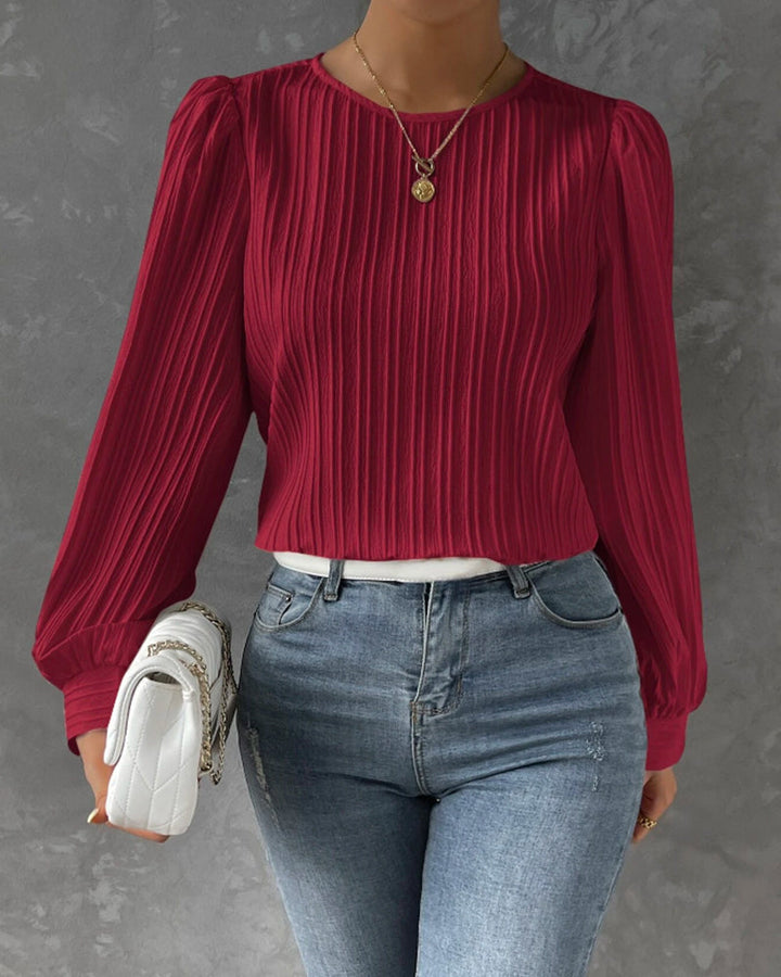 Women's Elegant Round Neck Shirt-The Yellow Prime
