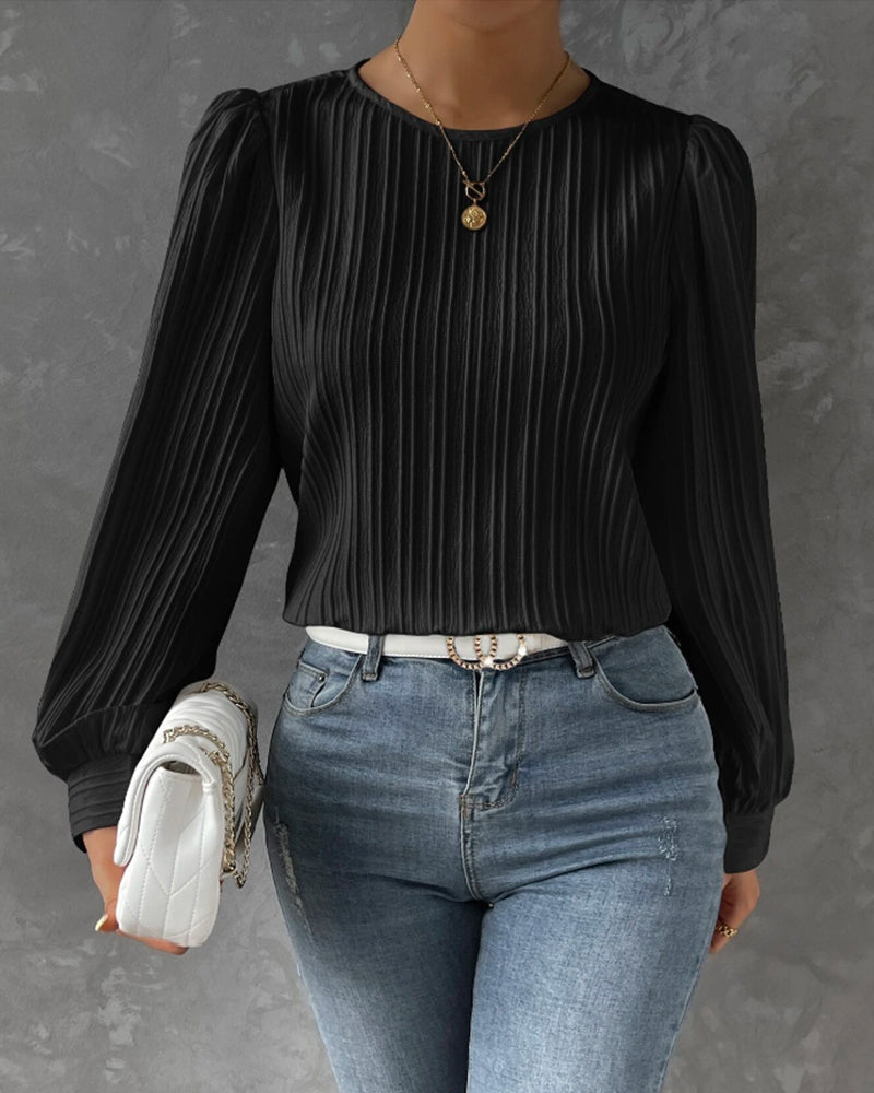 Women's Elegant Round Neck Shirt-The Yellow Prime