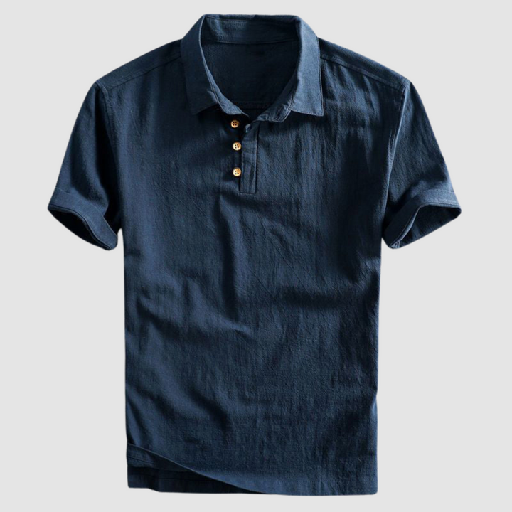 Men's Linen Polo Shirt-The Yellow Prime