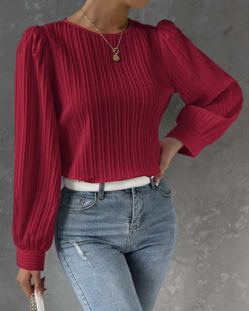 Women's Elegant Round Neck Shirt-The Yellow Prime