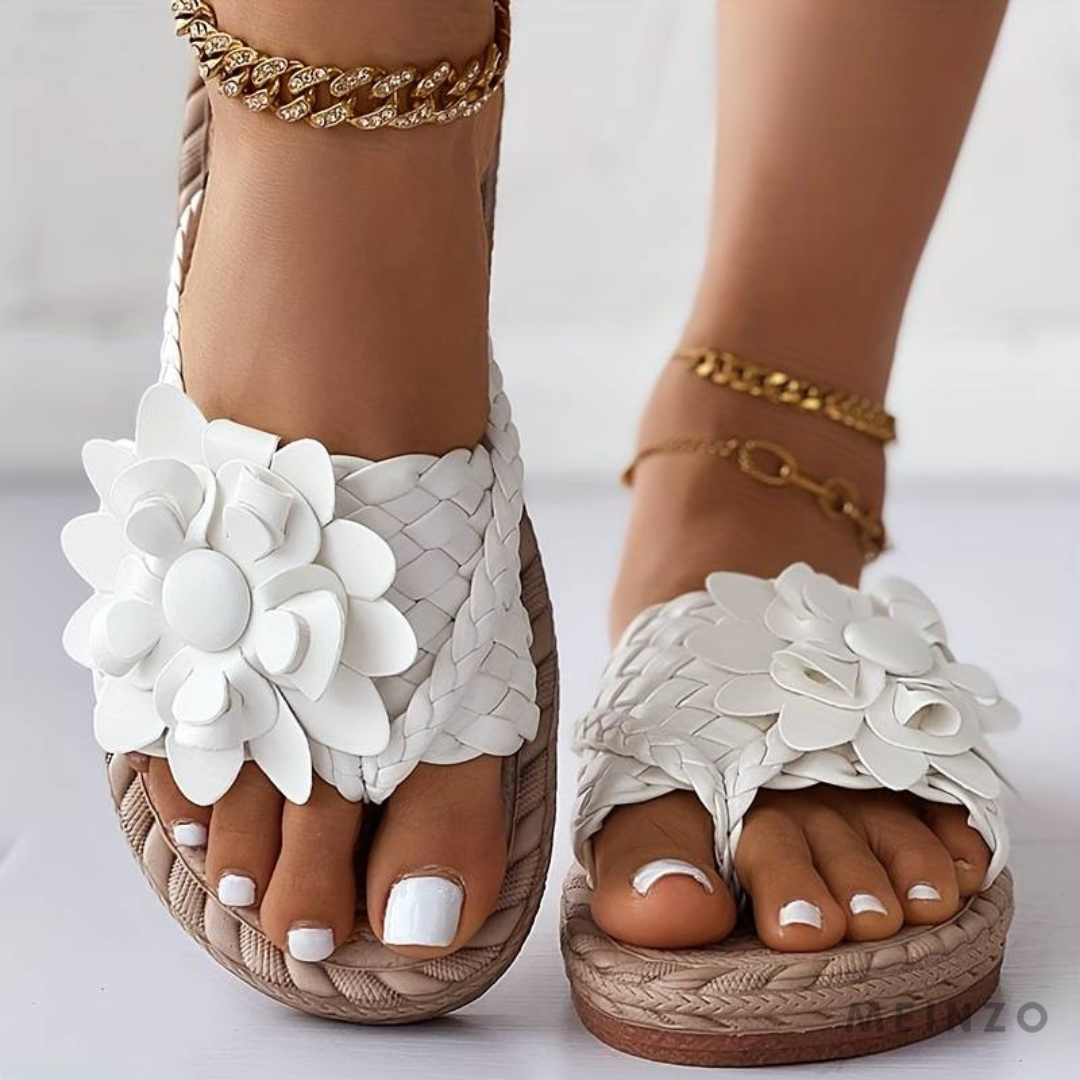 Women's Elegant Braided Straps Open Toe Sandals-The Yellow Prime