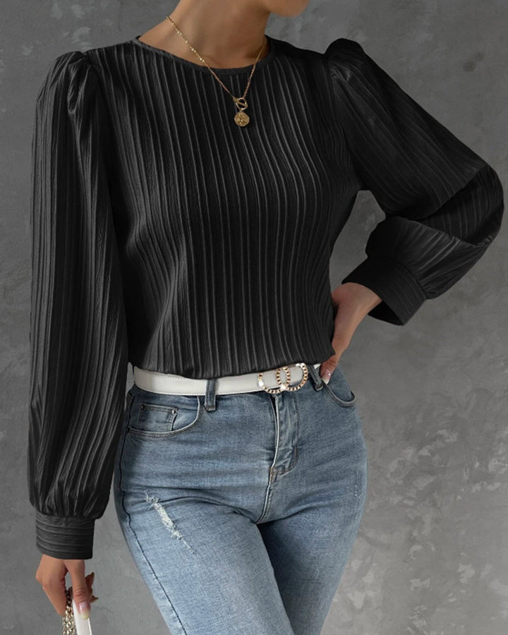 Women's Elegant Round Neck Shirt-The Yellow Prime