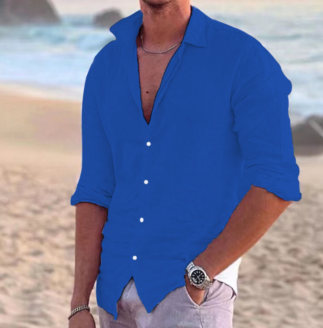 Men's Airy Linen Summer Shirt for Ultimate Comfort-The Yellow Prime
