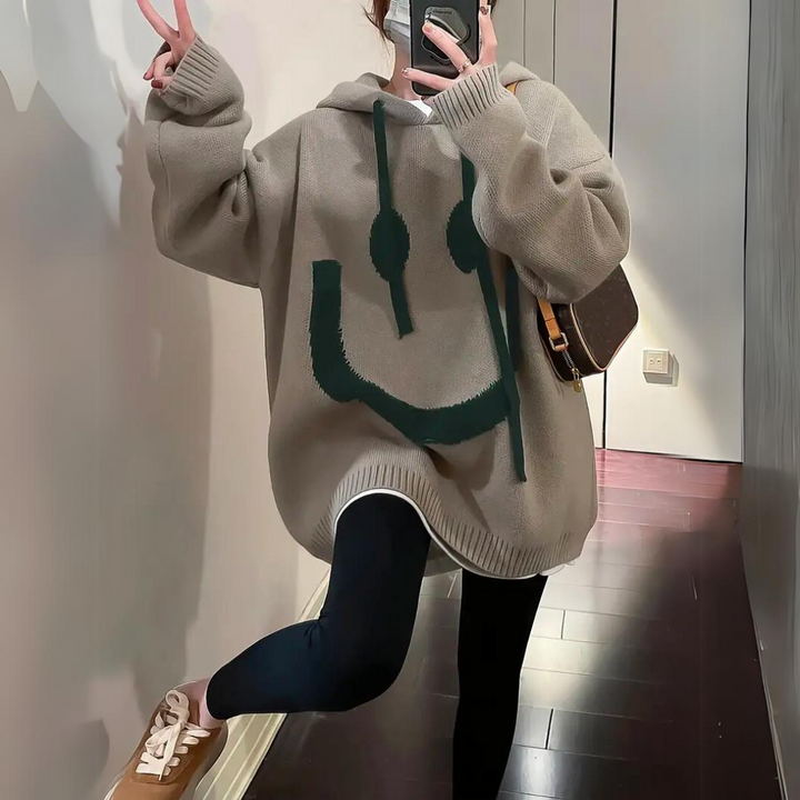 Women's Oversized Knit Hoodie - Warm and Cozy Everyday Wear-The Yellow Prime
