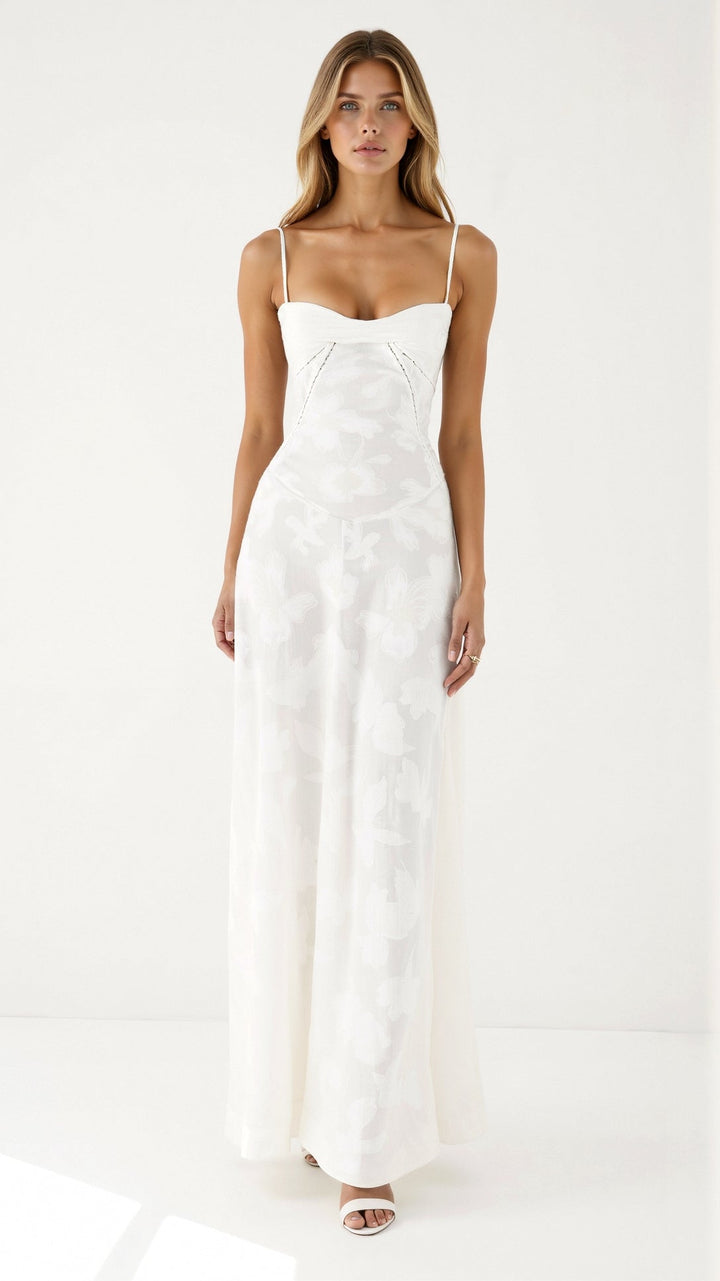 Luciana | Women's Elegant Wedding Guest Maxi Dress-The Yellow Prime