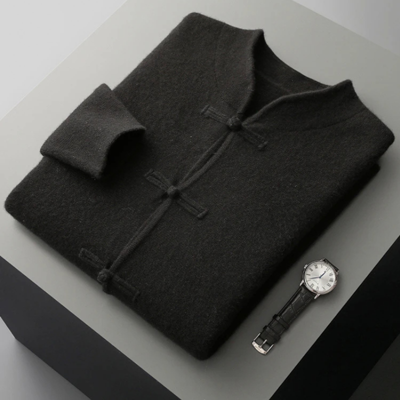 Men's Merino Wool Cardigan - Stylish and Comfortable Knitwear-The Yellow Prime