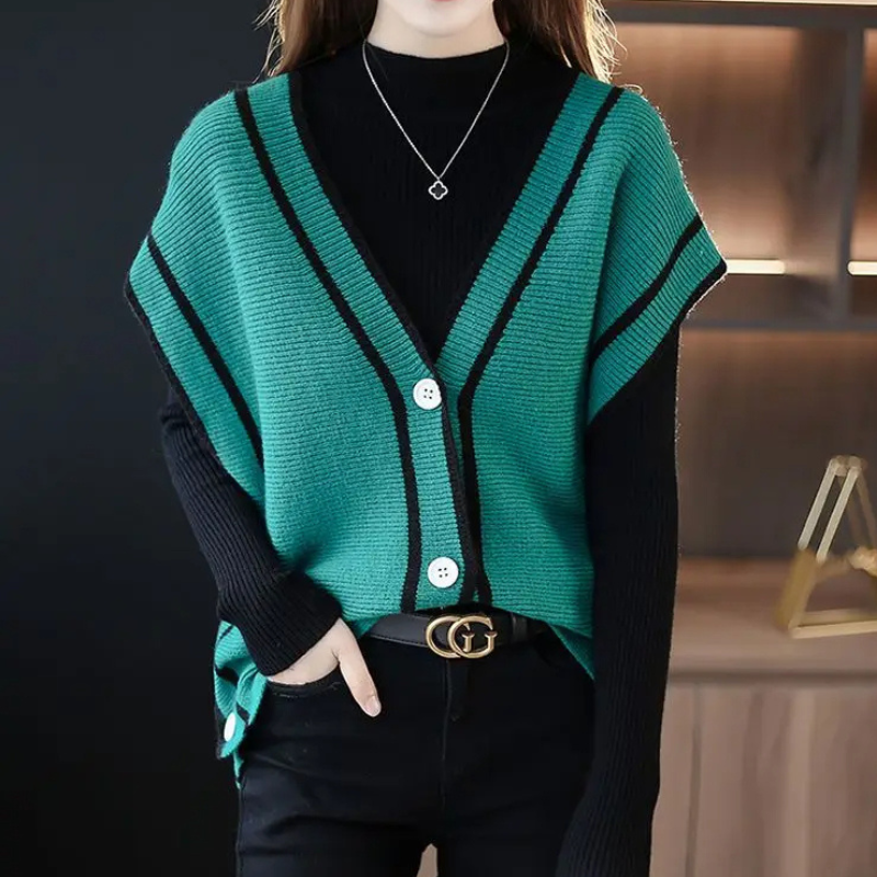 Women's V-Neck Contour Cardigan-The Yellow Prime