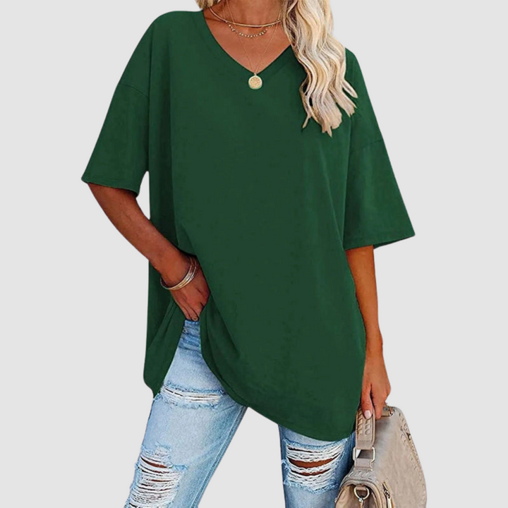 Women's Elegant V-neck T-Shirt-The Yellow Prime