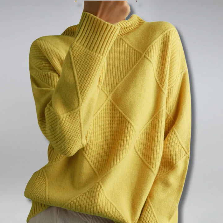Women's Soft Knitted Turtleneck Sweater with Classic Style