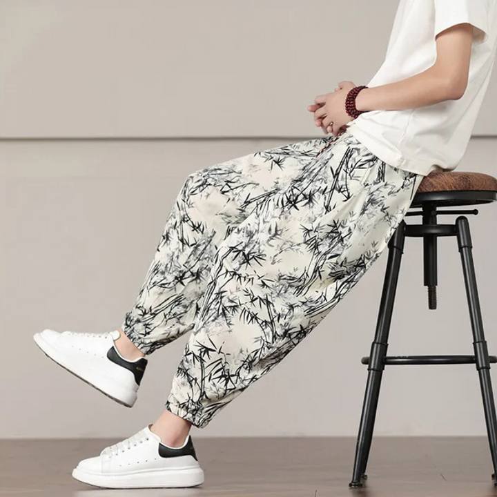 Men's Abstract Joggers - Panarea Style-The Yellow Prime