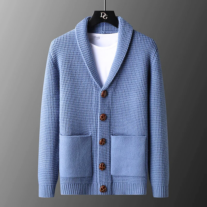 Men's Shawl Collar Cardigan - Wexford Style-The Yellow Prime
