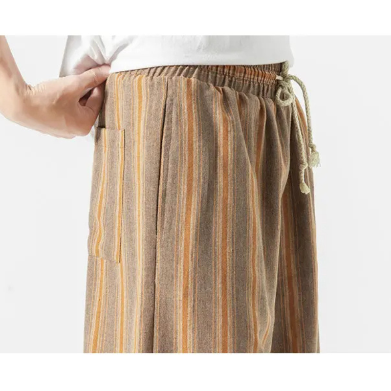 Men's Stripe Cotton Joggers - Cabo Style-The Yellow Prime