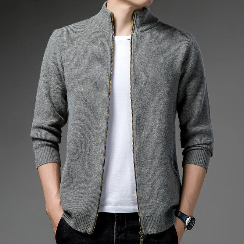 Cardigan classique d’automne pour homme, confortable et en maille
