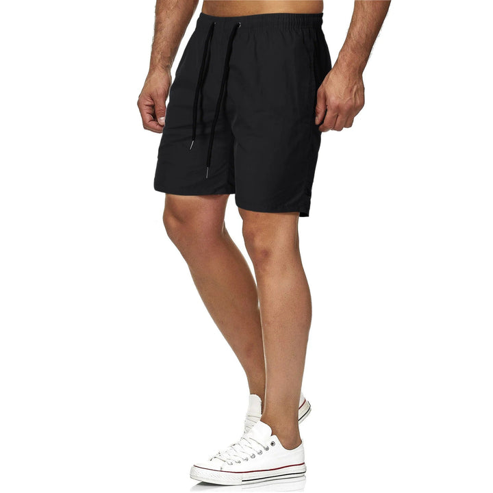 Men's Quick-Drying Solid Color Fitness Swim Trunks-The Yellow Prime