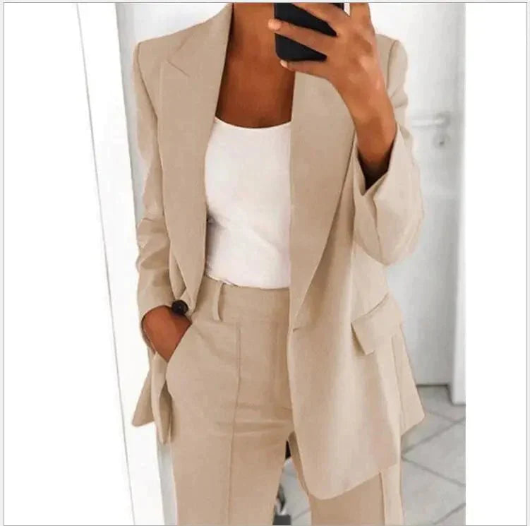 Women's Stylish Blazer Suit - Flattering Fit for Any Occasion-The Yellow Prime
