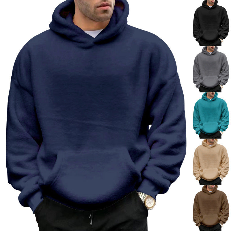 Men's Soft Relaxed Pullover Hoodie - Double Velvet for Winter-The Yellow Prime