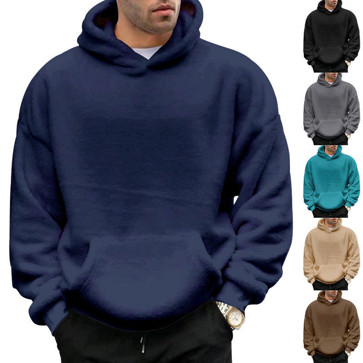 Men's Soft Relaxed Pullover Hoodie - Double Velvet for Winter-The Yellow Prime