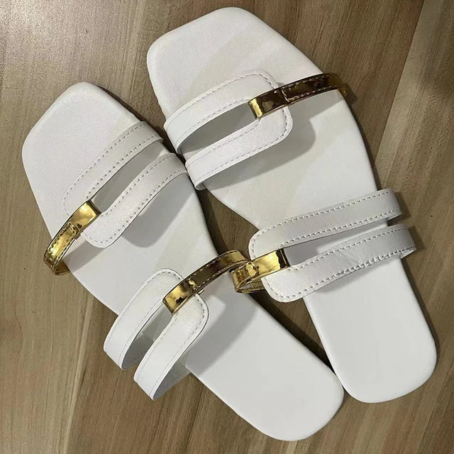 Wilma | Women's Fashionable Flat Summer Slippers-The Yellow Prime
