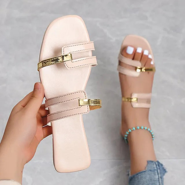 Wilma | Women's Fashionable Flat Summer Slippers-The Yellow Prime