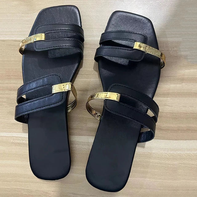 Wilma | Women's Fashionable Flat Summer Slippers-The Yellow Prime