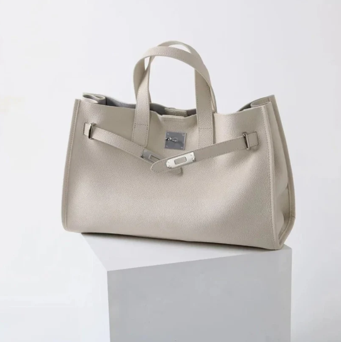 Women's Soft Structured Crossbody Bag - Pebbled Leather for Daily Use-The Yellow Prime