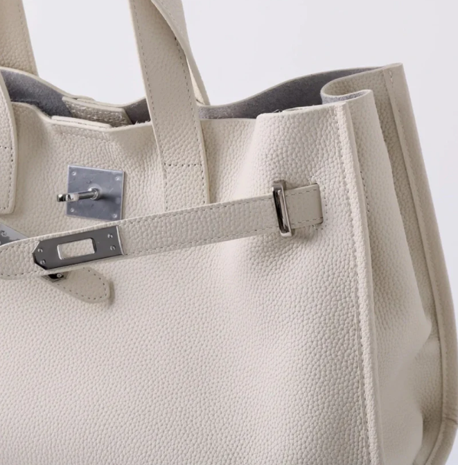 Women's Soft Structured Crossbody Bag - Pebbled Leather for Daily Use-The Yellow Prime