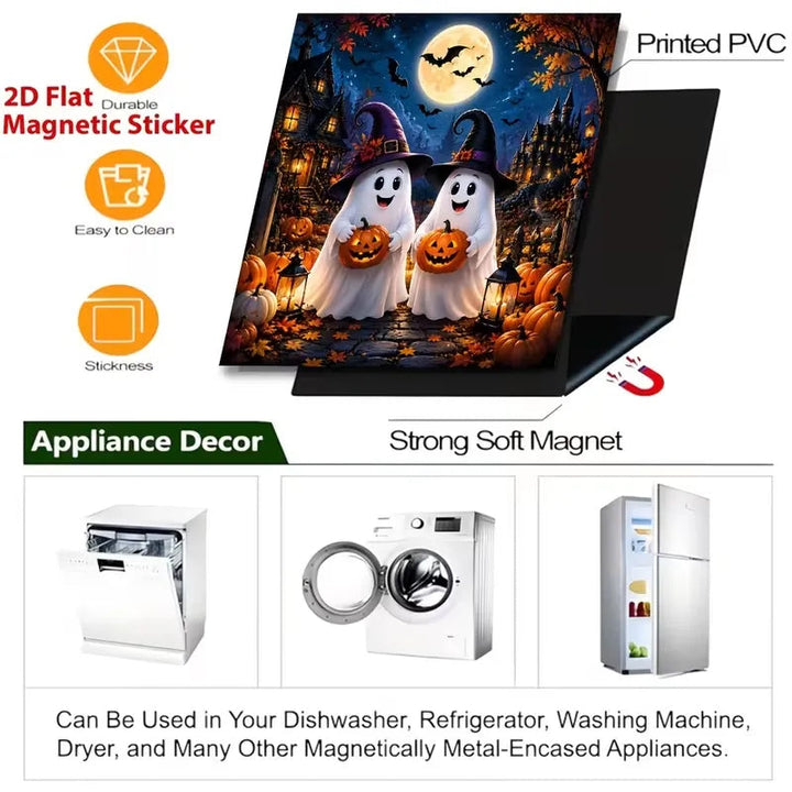 Magnetische vaatwasserhoes voor Halloween – herbruikbare keukendecoratie voor een griezelige sfeer