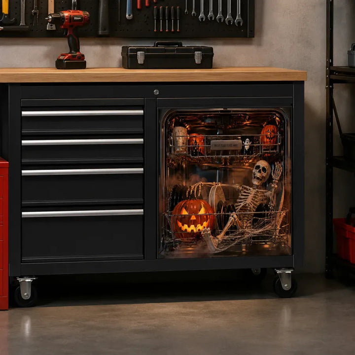 Magnetische vaatwasserhoes voor Halloween – herbruikbare keukendecoratie voor een griezelige sfeer