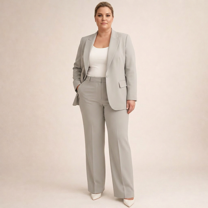 Completo elegante da donna con pantaloni a zampa