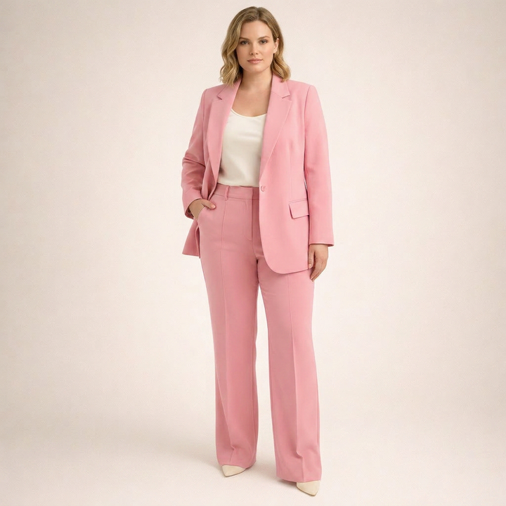 Completo elegante da donna con pantaloni a zampa