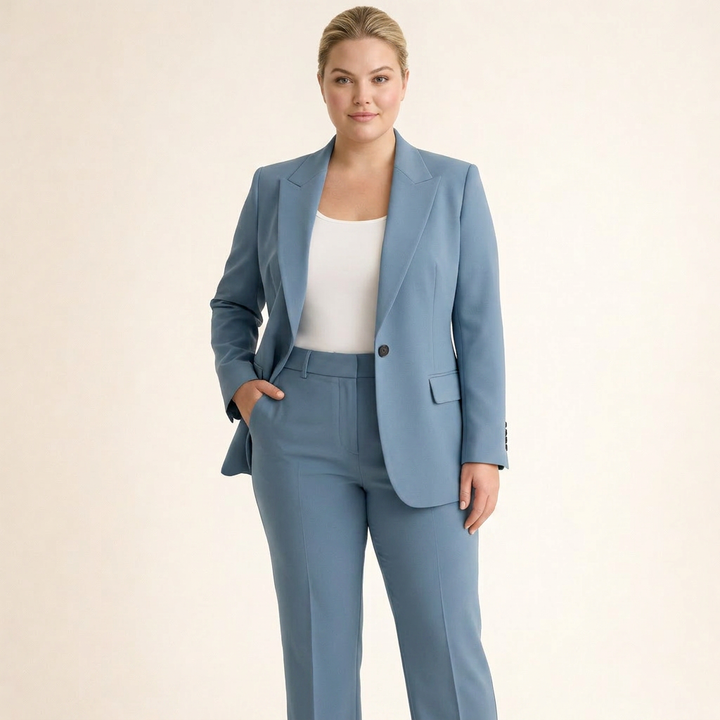 Completo elegante da donna con pantaloni a zampa