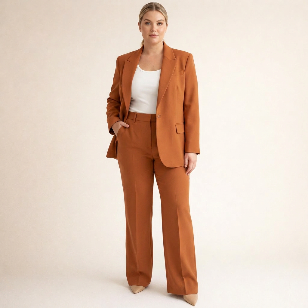 Completo elegante da donna con pantaloni a zampa