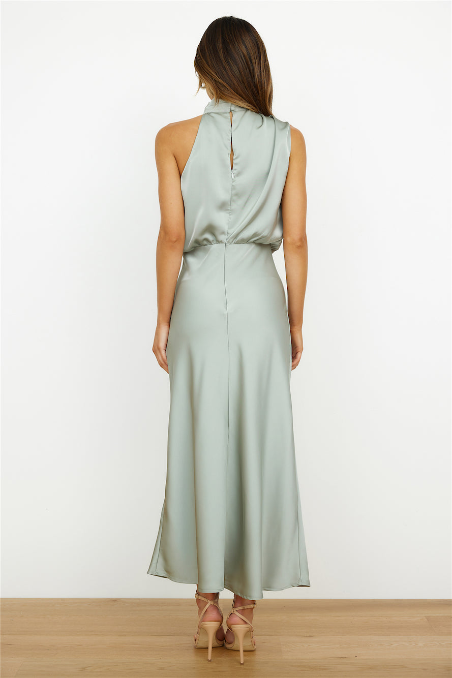 Women's Elegant Asymmetrical Midi Dress with Round Neckline-The Yellow Prime