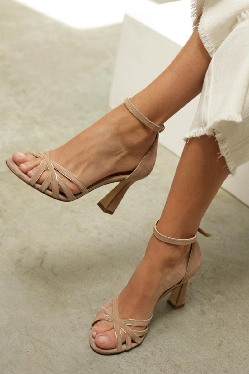 Katherine | Women's Peep-Toe High Heel Sandals-The Yellow Prime
