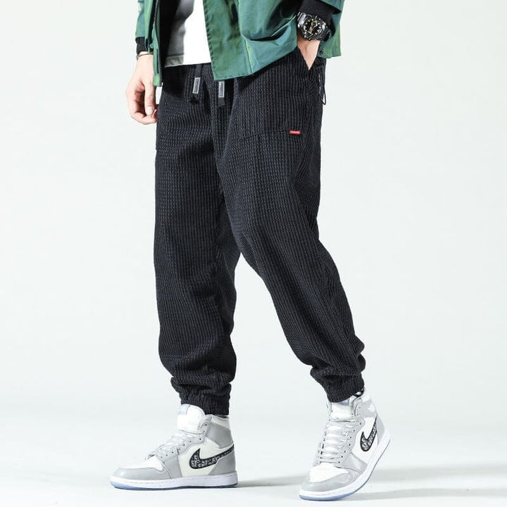 Pantalones jogger de pana para hombre con corte holgado