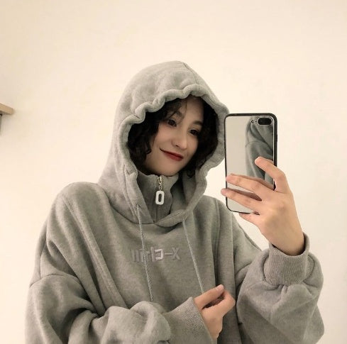Women's Oversized Cozy Fleece Hoodie - Mid Length Winter Wear-The Yellow Prime