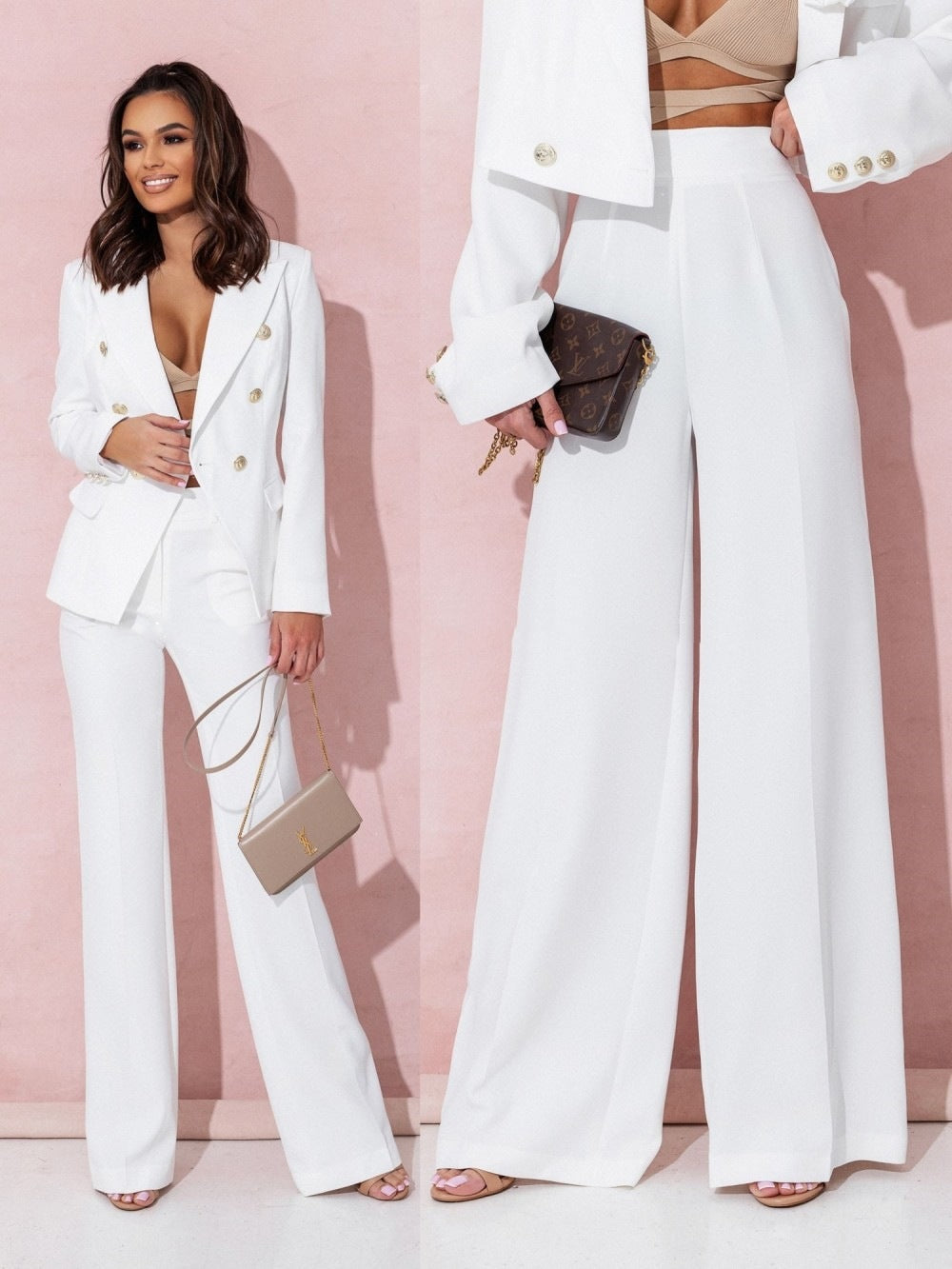 Women's Elegant Blazer and Pants Set-The Yellow Prime